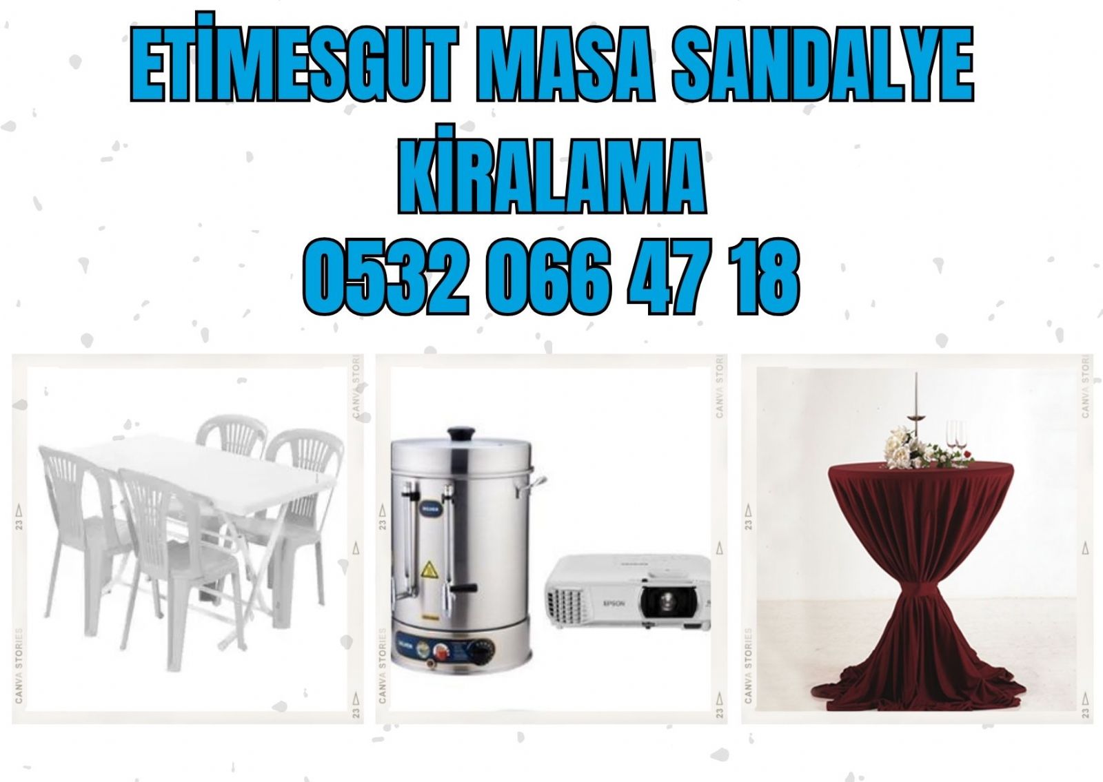 Etimesgut Masa Sandalye Kiralama
